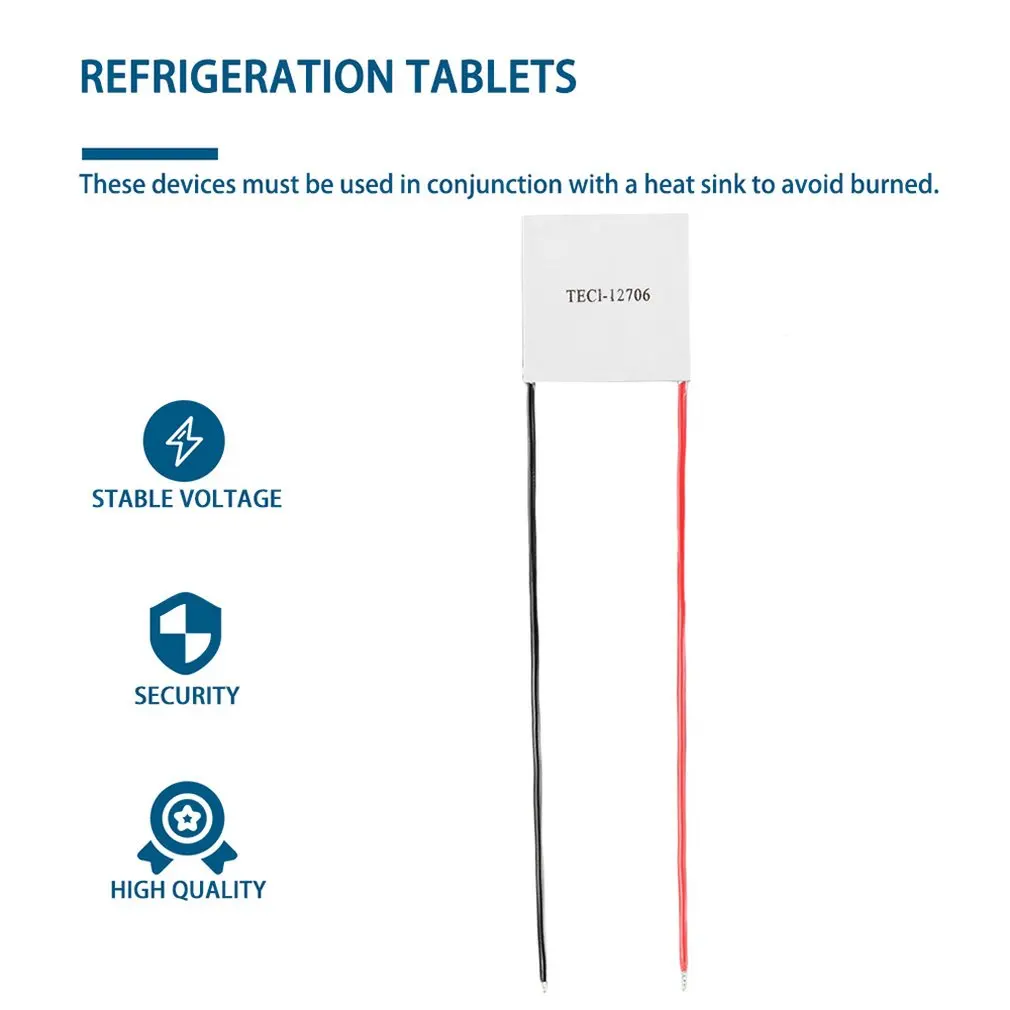 1 Buah Modul Pelat Peltier Pendingin Termoelektrik Heatsink TEC1-12706 12V 60W