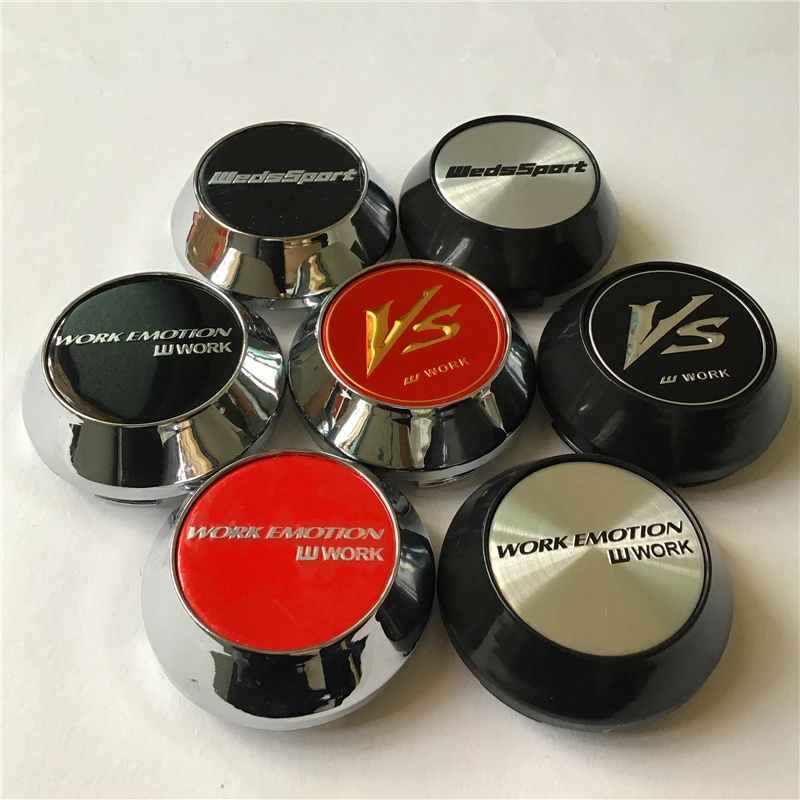 4pcs 65mm For W WORK VS Wheel Center Hub Caps Car Styling Cover 45mm Emblem Badge Logo Auto Rims Cover Accessories