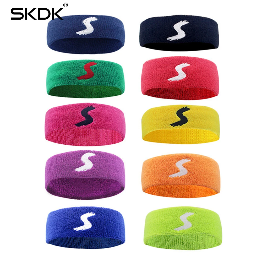 SKDK 1Pc Sweatband Elastic Yoga Running Fitness Sweat band Headband Hair Bands Head Prevent Sweat Band Sports Equipment