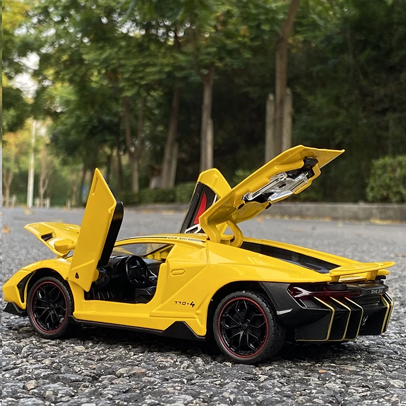 1:24 Centenario LP770 Alloy Sports Car Model Diecasts & Toy Vehicles Metal Car Model Simulation Sound and Light Childrens Gifts