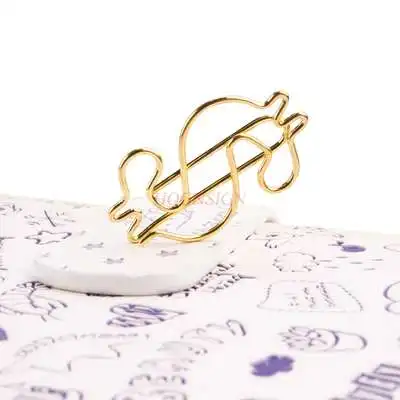 12pcs Bright Color Dollar Paper Clip Cartoon Office Supplies Pin Dollar Pin Paper Clip Bookmark Cute