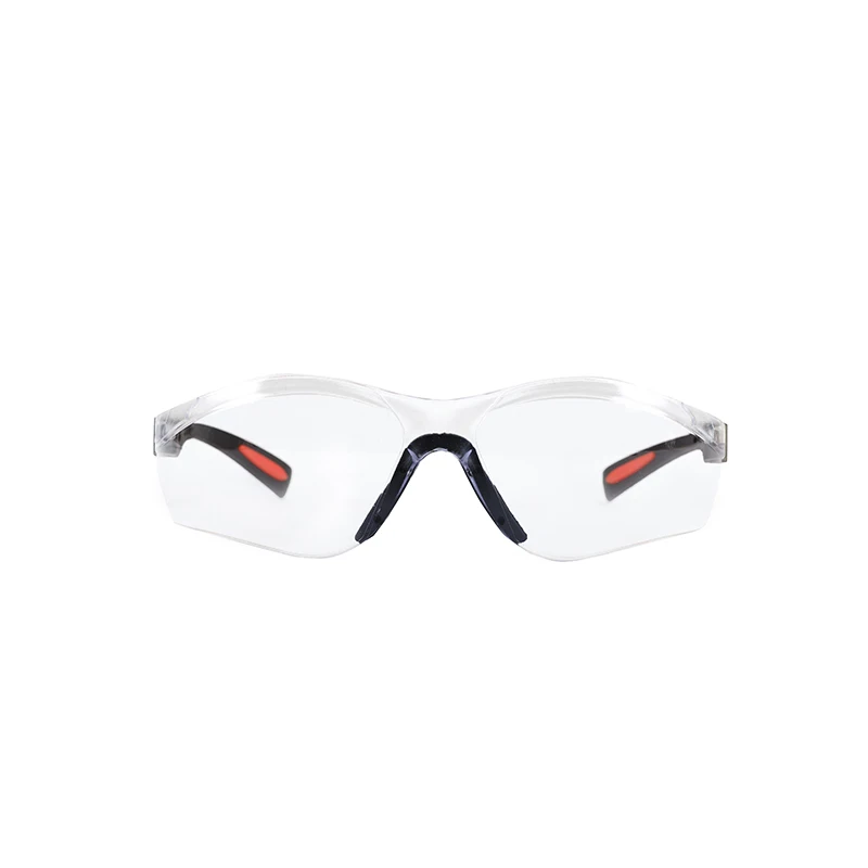 Safety Glasses with Clear Anti Fog Scratch Resistant Wrap-Around Lenses and Non-Slip Grips, UV Protection. Adjustable