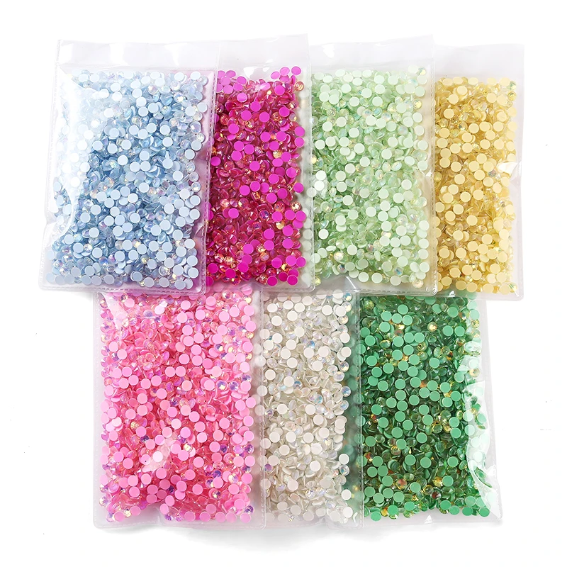 QIAO SS6-SS30 Flatback Fluorescence Rhinestones Non Hot Fix Glue On Glitter Glass Crystals Garment Bag Nail Art DIY Crafts