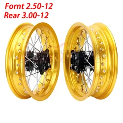 Gold Pit bike Rims 15mm hole 2.50-12inch & 3.00x12