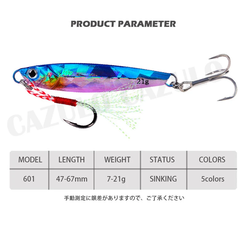 Sinking Metal Jig Fishing Lure Iscas Artificiais Bass Weights 7-21g Baits Pesca Accesorios Mar For Seabass Fish Articulos Leurre
