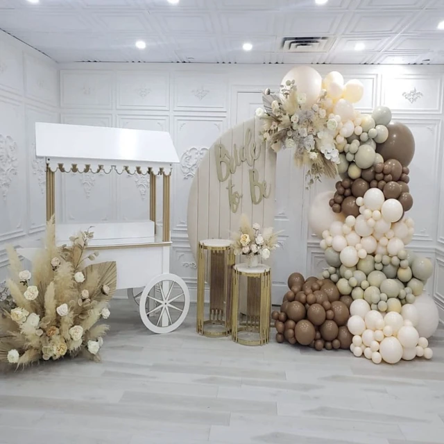 3pcs/set)white mental Acrylic top  wedding backdrop for baby party events decoration yudao1231