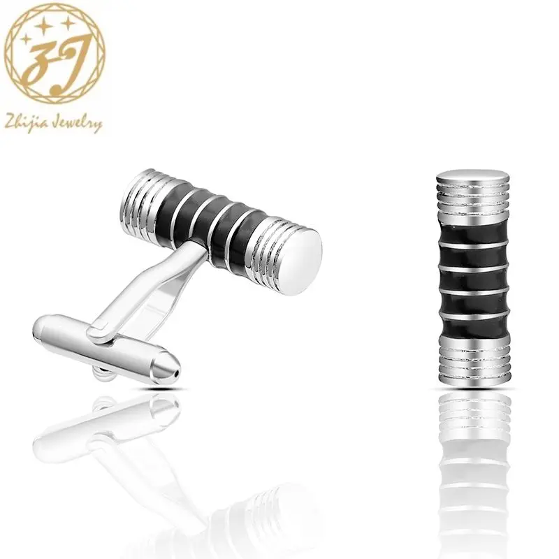 

Zhijia fashion unique black/blue hammer shape design men's business style cufflinks suit jewelry accessories new arrival