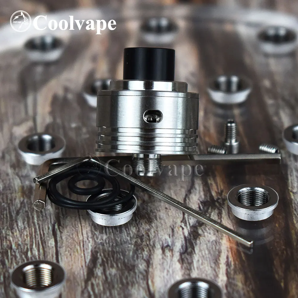 

Волк COOLVAPE Hellfire Saber rda 22 мм MTL / DL RDA перестраиваемый капельный атомайзер с BF Pin 316ss vape атомайзер vs Hellfire Maverick rda