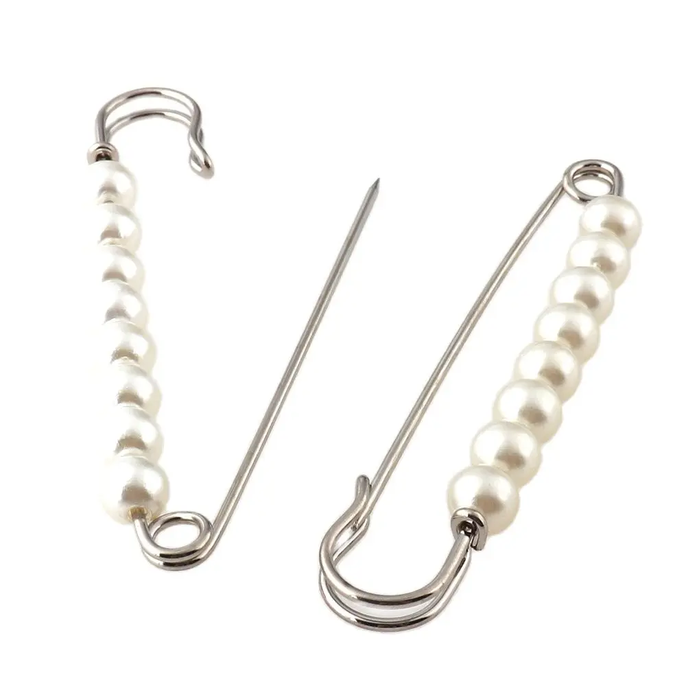 Large Silver Metal Safety Pins Brooch Shawl Sweater Buckle Wool Weaving Tools Materials Sewing Needles Sweing Tools