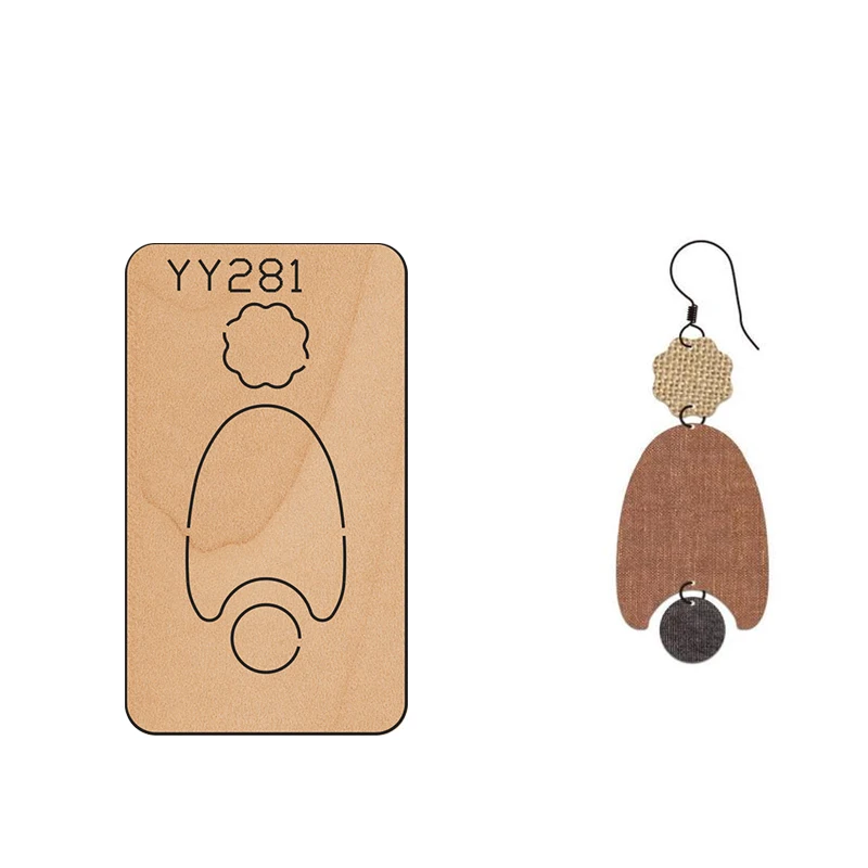 Wood Mold Earrings Cut Mold Earring Wood Mold YY281 Is Compatible with Most Manual Die Cut