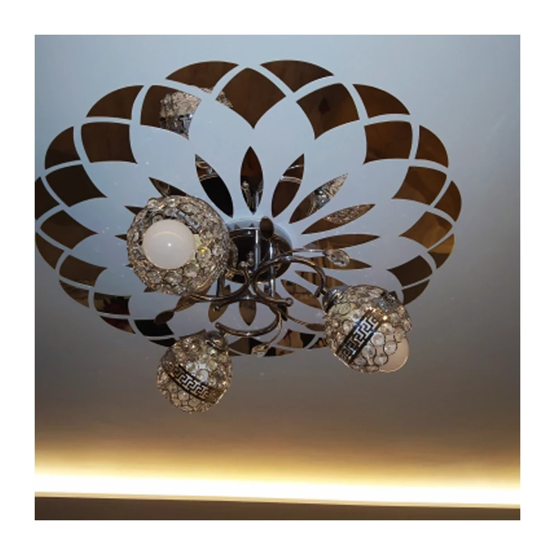 Mirror Sticker Modern Circle Pattern Acrylic Mirror Wall Stickers Ceiling Decor Living Room Bedroom Decor Room Decoration Decals