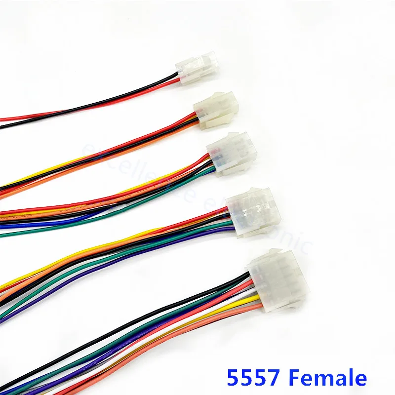 4.2mm 5557/5559 Wire Cable Connector 2/3/4/6/8/10/12/14/16/18 Pin Pitch Male Female Plug Socket 30cm Wire Length 18AWG