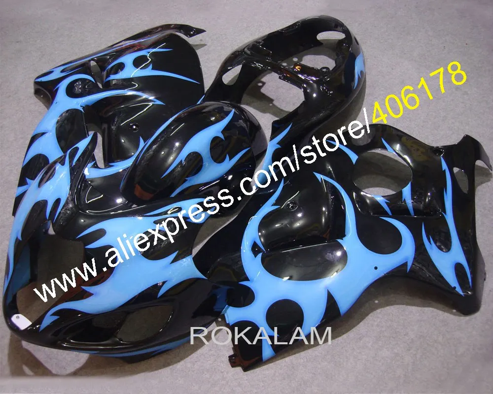 

For Suzuki Hayabusa GSXR1300 99-07 GSX-R1300 1999-2007 Blue Flame Aftermarket Fairing Kit (Injection Molding)