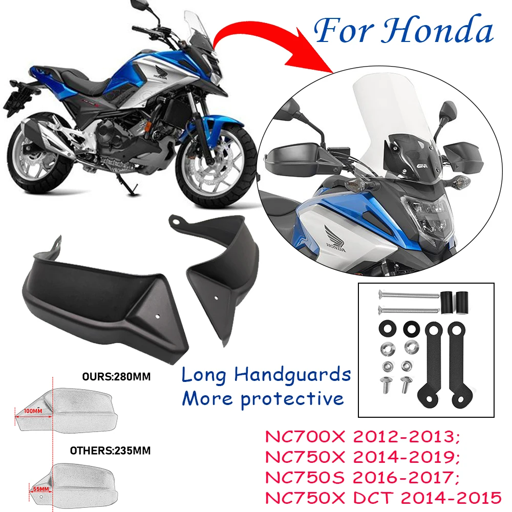 

Handguards For Honda NC700X NC 750X NC750S NC750X DCT 2012-2023 Motorcycle Handlebar Hand Guard Brush Shield Windproof Protector