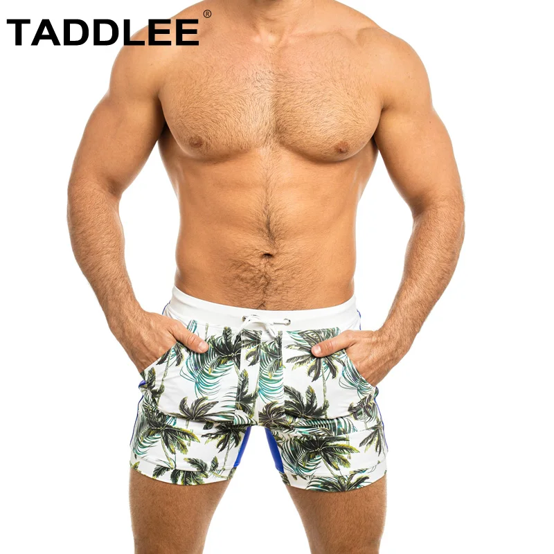 Taddlee Brand Men's Swimwear Sexy Swimsuits Swimming Boxer Briefs Bikini Surfing Board Shorts Trunks Pockets Square Cut Bathing