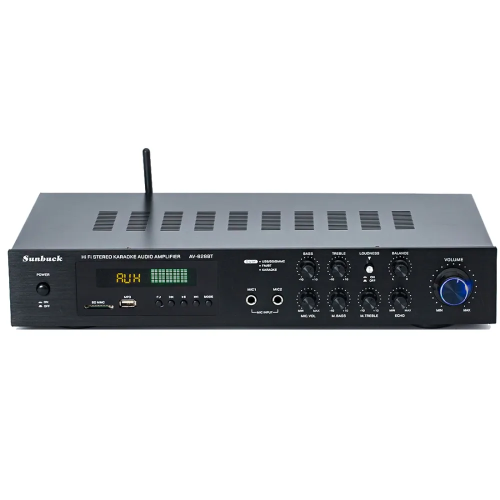 Sunbuck المسرح المنزلي 5.1 1000 واط HiFi بلوتوث مضخم الصوت 5.1 ستيريو الصوت المحيطي المنزل مضخم كاريوكي السينما المنزلية