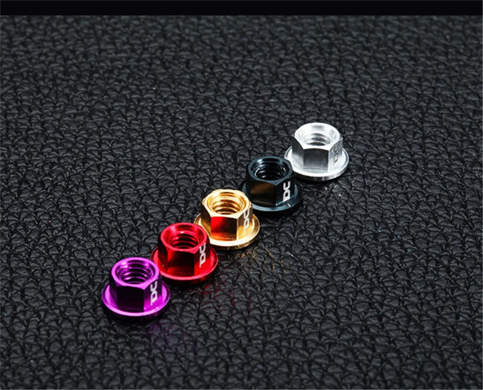 RC Car Parts for Model Drift Short Truck Accessories M4 Nut Multi-color Optional Aluminum Alloy(4pcs) voiture
