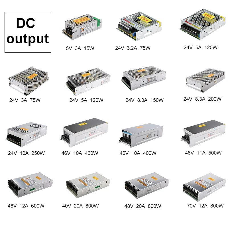 Switching Power Supply Transformer AC 110V-260V To DC 5V 24V 40V 48V LED Light Drive Controller CNC Machine Tool Power Adapter
