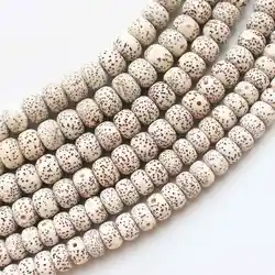 Natural Original White Star Moon Lotus Bodhi Strand 108+6 Barrel Beads 7mm 8mm 9mm 10mm BRO900