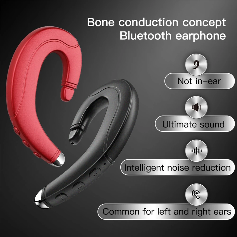 

Bone Conduction Bluetooth Headset Universal Portable Wireless Hanging Ear Type Single Ear Mobile Phone Call Sports Earphone