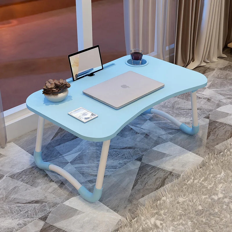 1PCS Creative Portable Desk Foldable Computer Table Laptop Desk Bed Household Simple Folding Table With Cup Holder LB618