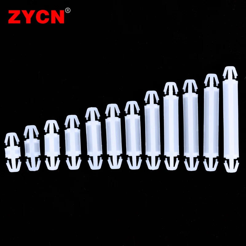 Plastic Isolation Column PC/PCB Board Circuit Bracket Computer Hole 4.0mm Nylon Reverse Locking Standoff Spacer Pillar 100PCS AS