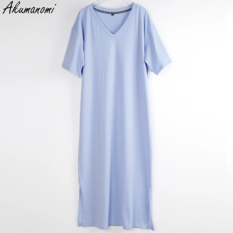 Oversized v neck plus size feminino maxi vestido 4xl 5xl 6xl 7xl 8xl 9xl 10xl verão casual solto longo coreano harajuku boho vestidos