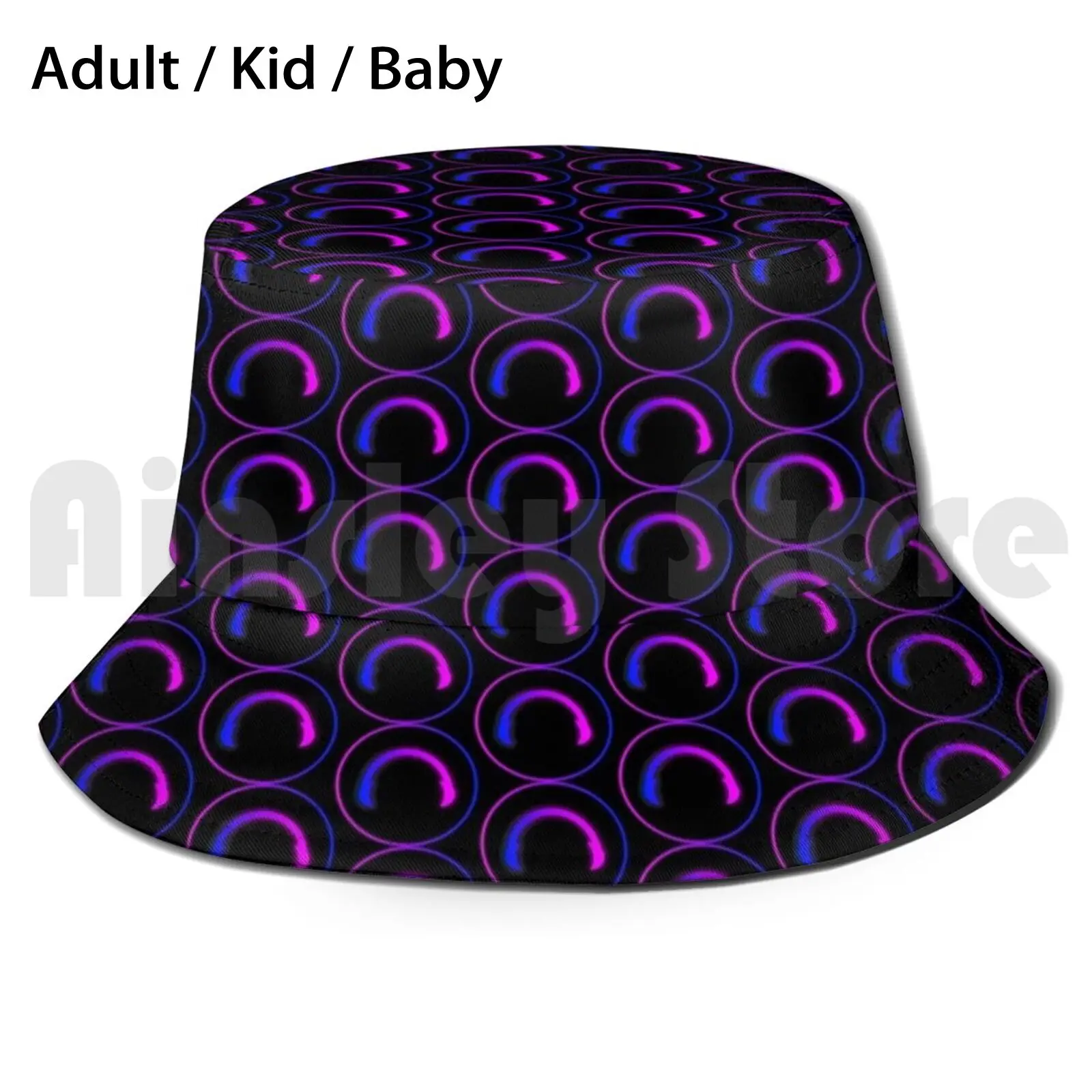 Neon Headphones Sun Hat Foldable UV Protection Headphones Headphone Music Dj Edm House Trance Techno Vinyl Sounds