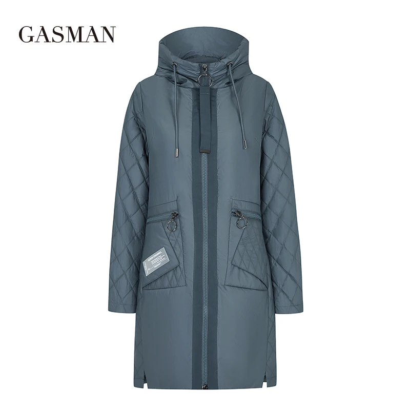 GASMAN 2022 New windproof down jacket coat Women hooded parka jacket autumn women fashion bio jackets Female thin puffer jackets