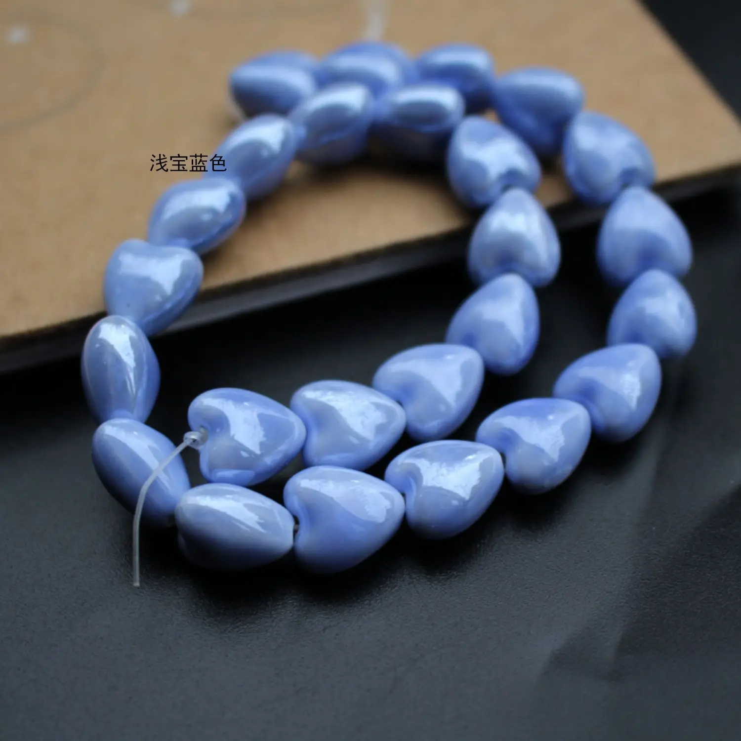 20pcs 12x13mm Heart Shape Ceramic Beads For Jewelry Making Loose Spacer Love Heart Ceramics Bead DIY Bracelet Necklace Earring