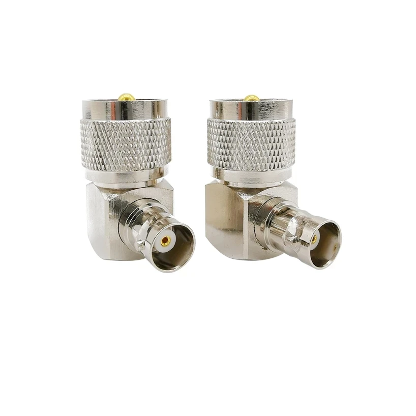 1Pcs UHF PL259 L Shape Type Converter Connector PL-259 Male Plug to BNC Female Jack Right Angle 90 Degrees RF Coaxial Adapter