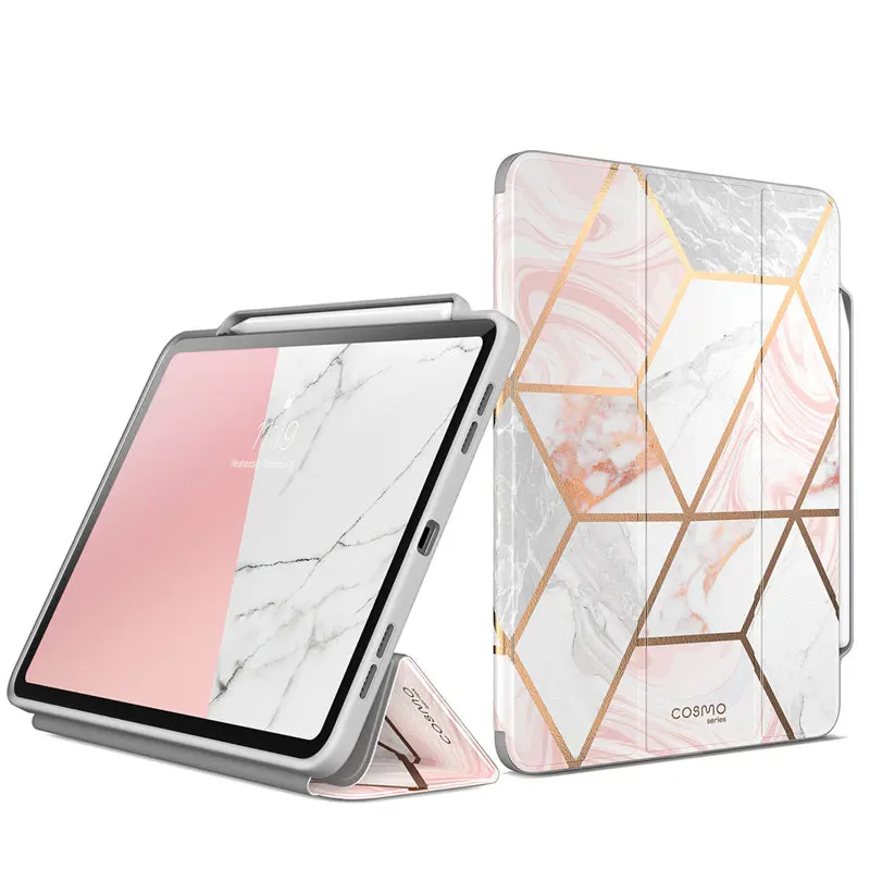 For iPad Pro 12.9 Case (2022/2021/2020/2018) i-Blason Cosmo Full-Body Trifold Stand Protective Case Smart Cover with Auto Sleep