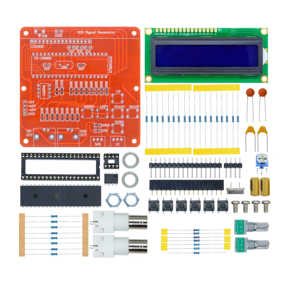 DDS Function Signal Generator DIY Kit Frequency Generator Square Sawtooth Triangle Wave DIY Parts Signal Source Components