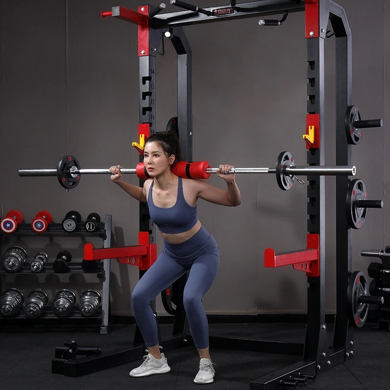 SRJOIN-Professional Barbell and Squat Rack Frame, Smith Machine, Press gantry trainer, Gym