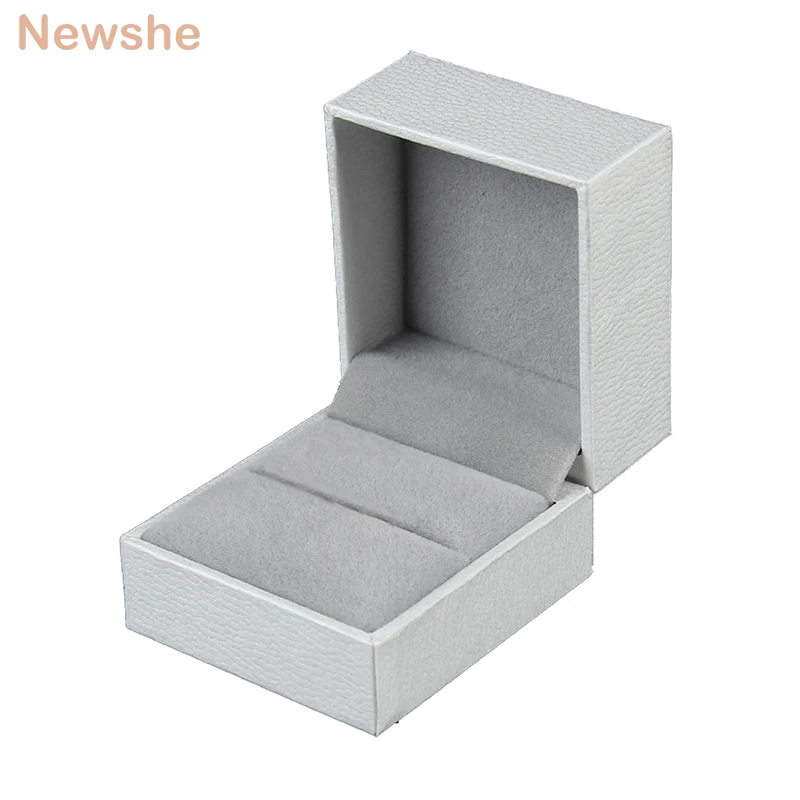 Newshe Plain High Quality Velet Gift Box for Rings No Logo Luxury Jewelry Packaging Wholesale Customer-make Service