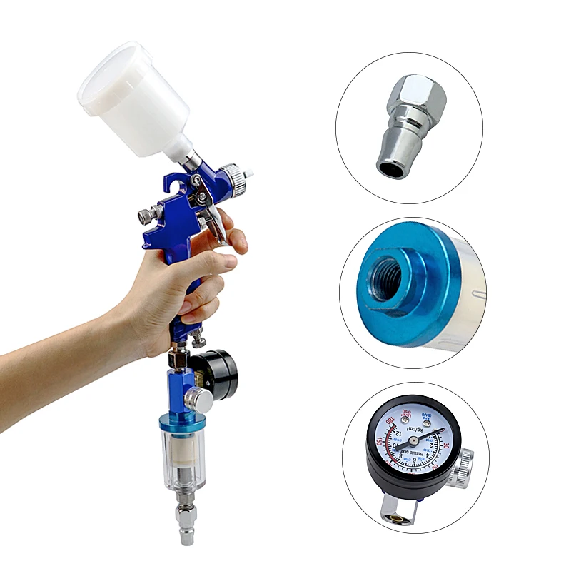 High Quality Spray Gun Air Regulator Gauge+In-line Water Trap Filter Tool Adapter Pneumatic Spray Gun Accessories Regulator