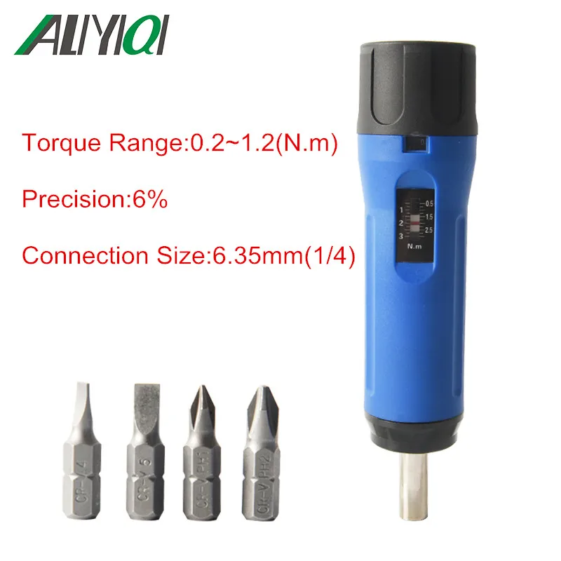 

Aliyiqi ZSQ 0.2-1.2N.M Economical Preset Torque Screwdriver Torque Wrench Idling and Slipping Torque