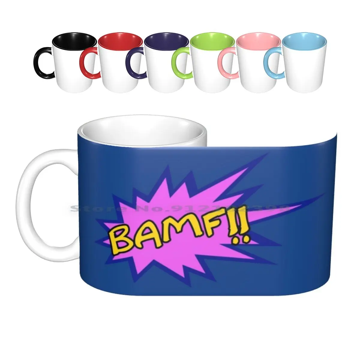 Bamf!! Ceramic Mugs Coffee Cups Milk Tea Mug Bamf Nightcrawler X Men Mutant Kurt Vagner Nerd Geek Comics Comic X Force Xcalibur