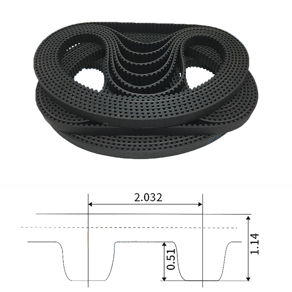 1Pcs MXL Close Loop Timing Belt 73 75 76 76.8 77 78 79 80 81 82MXL Width 6mm 10mm 3D Printer Conveyor Belt for Industrial