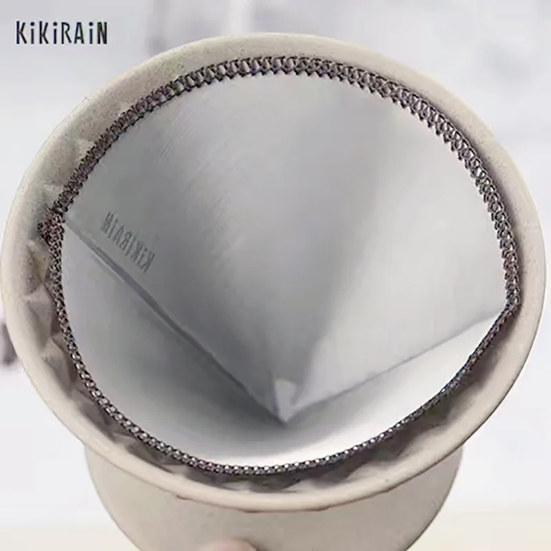 

Reusable Conical stainless steel filter,soft coffee Fine-grained filter free paper Hanging Ear Style Coffee Filter