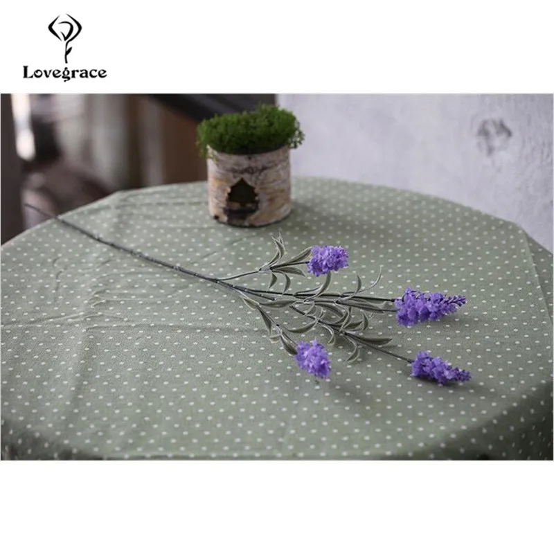 Zijde Lavenders Kunstbloemen 12 Hoofd Romantische Provence Paarse Tak Lavendel Bloemen Bruiloft Thuis Tafel Decor Nep Bloemen