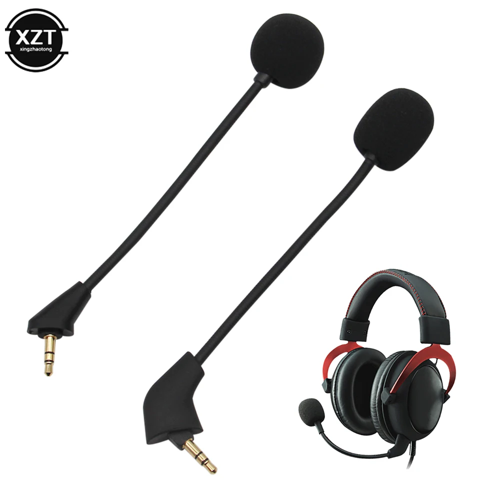 3.5mm Headphone Microphone for Kingston HYPERX Cloud Alpha Revolver S Cloud 2 II Core Accessories Gaming Headsets Mic Microphone