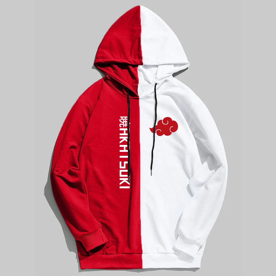 2021 New Sale Double Color Hoodie Fashion Akatsuki Print Pullover Sweatshirt S-xxl large Size Anime Men Women Hoodies