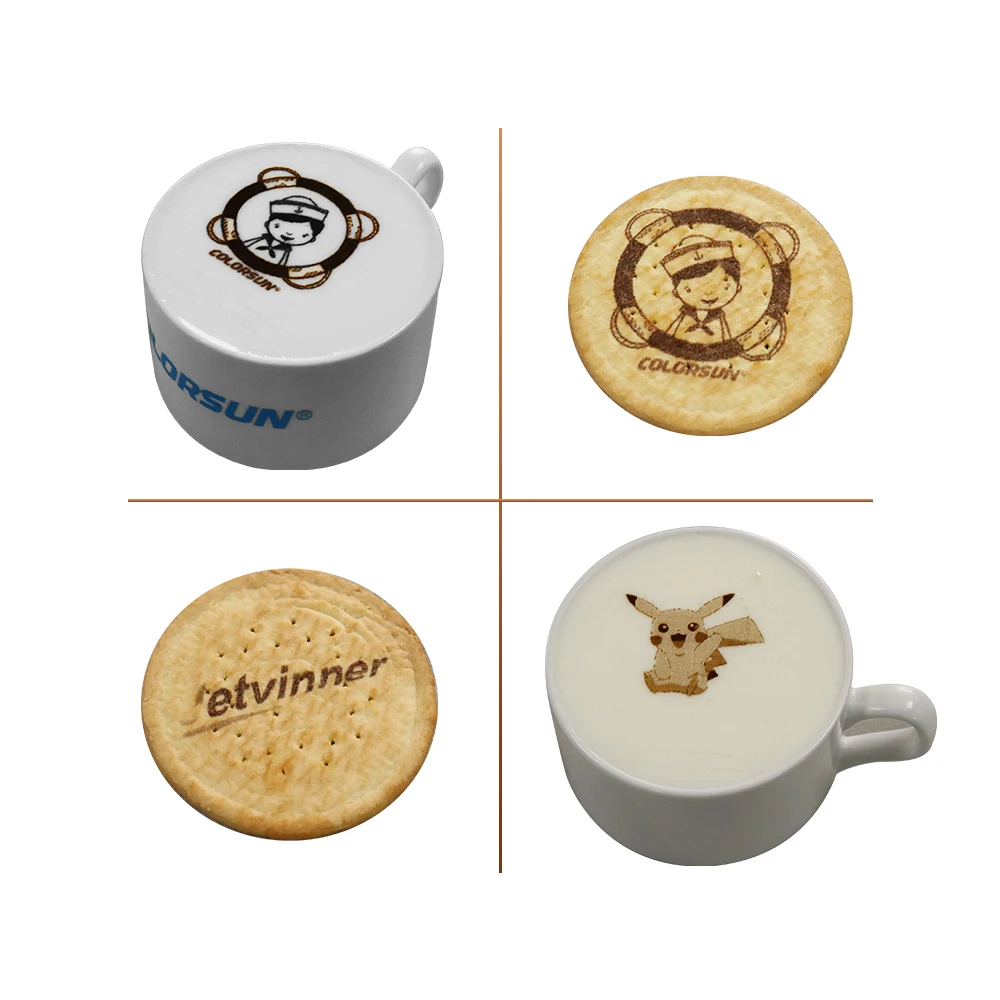 OYfame Automatic Coffee Printer brown color Coffee Printing Machine For Coffee Beer Juice cake Latte printer With Wifi