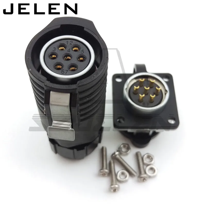 High Quality DC Volt M20 2 3 4 5 7 9 12 Pin Circular Industrial Male&Female Plug And Socket Solar Energy DC Waterproof Connector