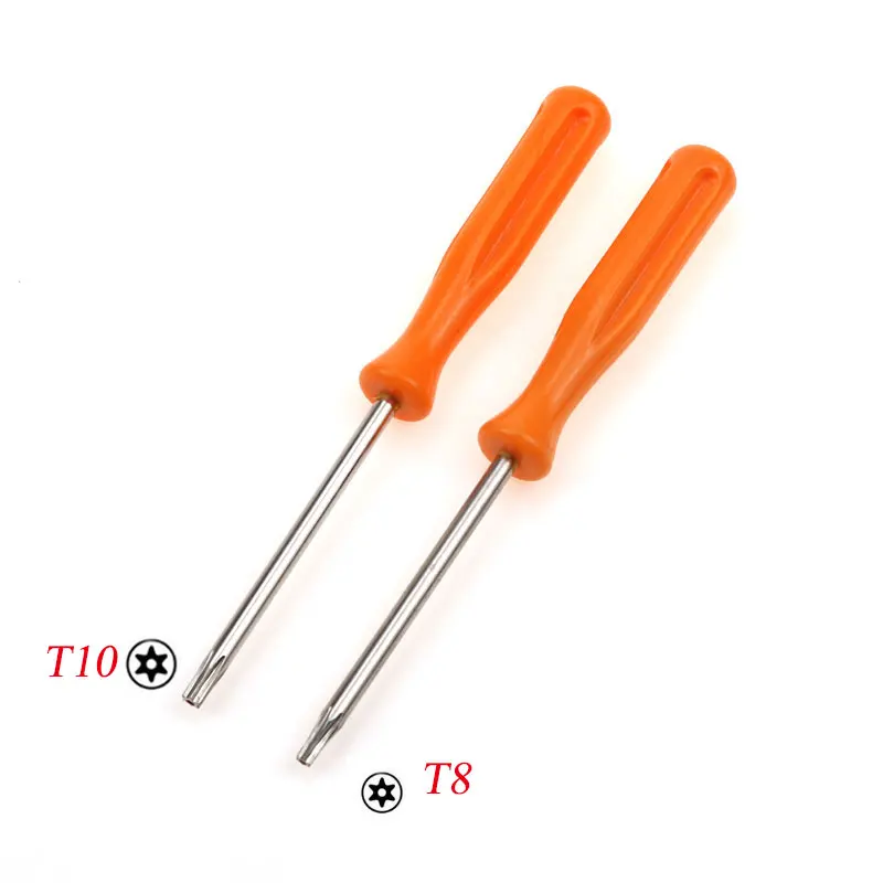 

1Set T8+T10 Security Screwdriver for Xbox 360/ PS3/ PS4 Tamperproof Hole Repairing Opening Tool Screw Driver Torx T8 T10