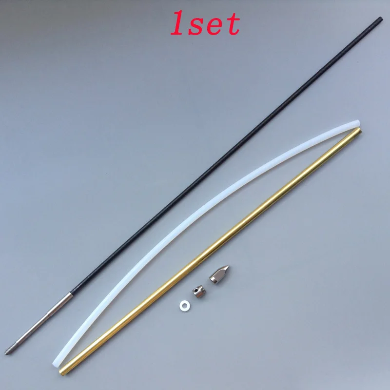 1set 4mm Welded Integrated Flexible Shaft Kit CW Transmission Axle Whole length 400mm Copper Tube Paddle Fork Screwnut Bullet