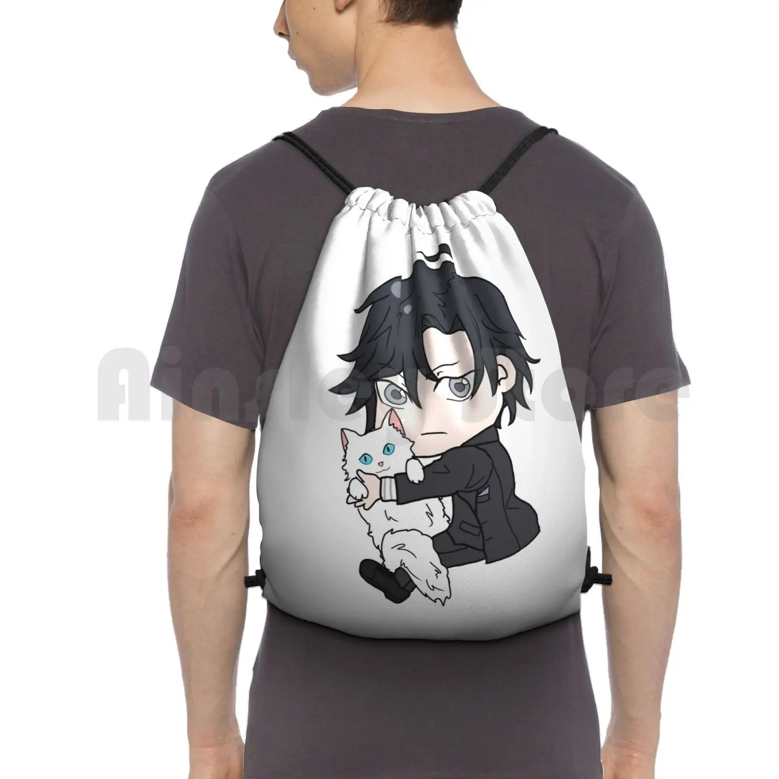 Jumin Chibi zaino borsa con coulisse equitazione arrampicata borsa da palestra giochi App mistic Messenger Jumin Han corea