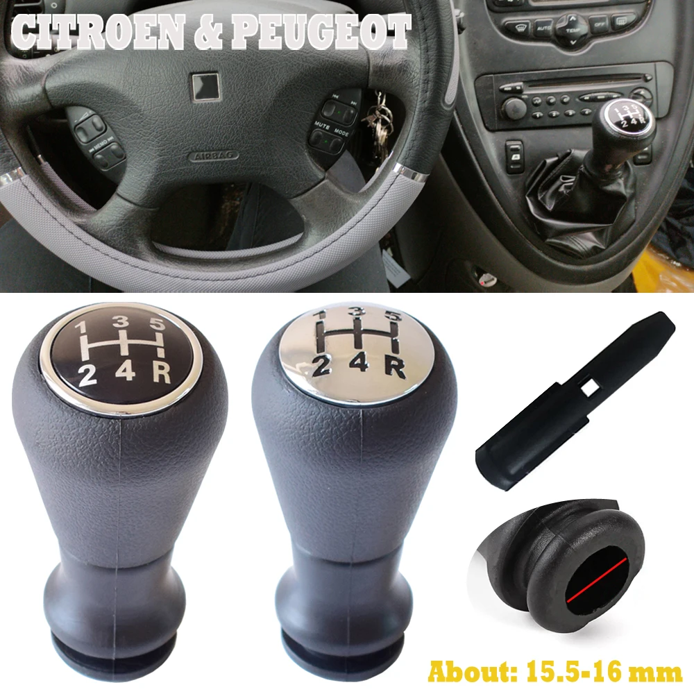 Pomo de cambio de marchas, bota de polaina para Citroen Saxo/Xsara/Xantia/ C2/C3 Pluriel/C3 Picasso/C4 Picasso/C4(B7) DS4/Berlingo B6