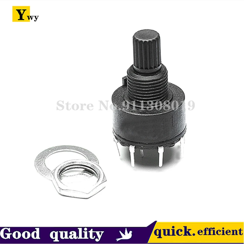 SR16 Plastic 16MM Rotary Band switch 2 Pole 3 4 position 1 Pole 5 6 8 Position Handle Length 15MM Axis band switch